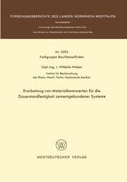 Cover von Erarbeitung von Materialkennwerten für die Dauerstandfestigkeit zementgebundener Systeme