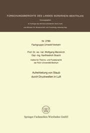Cover von Aufwirbelung von Staub durch Druckwellen in Luft