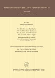 Cover von Experimentelle und klinische Untersuchungen zur Herzentlastung mittels extrakorporaler Assistsysteme