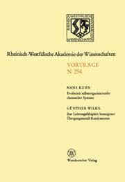 Cover von Evolution selbstorganisierender chemischer Systeme.Zur Leistungsfähigkeit homogener Übergangsmetall-Katalysatoren
