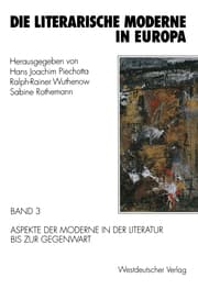 Cover von Die literarische Moderne in Europa 3