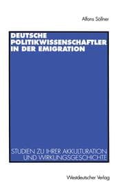 Cover von Deutsche Politikwissenschaftler in der Emigration