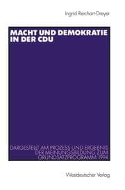 Cover von Macht und Demokratie in der CDU