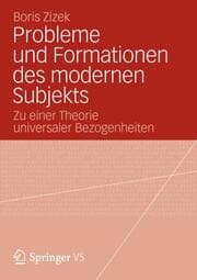 Cover von Probleme und Formationen des modernen Subjekts