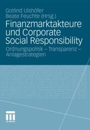 Cover von Finanzmarktakteure und Corporate Social Responsibility