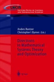 Cover von Directions in Mathematical Systems Theory and Optimization
