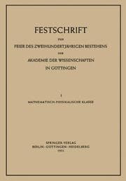 Cover von Festschrift zur Feier des Zweihundertjährigen Bestehens der Akademie der Wissenschaften in Göttingen