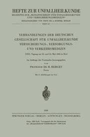 Cover von Verhandlungen der Deutschen Gesellschaft für Unfallheilkunde Versicherungs-, Versorgungs- und Verkehrsmedizin