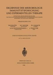 Cover von Ergebnisse der Mikrobiologie Immunitätsforschung und Experimentellen Therapie