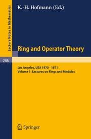 Cover von Tulane University Ring and Operator Theory Year, 1970-1971