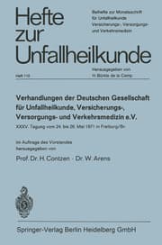 Cover von Verhandlungen der Deutschen Gesellschaft für Unfallheilkunde, Versicherungs-, Versorgungs- und Verkehrsmedizin e.V.