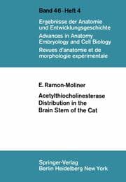 Cover von Acetylthiocholinesterase Distribution in the Brain Stem of the Cat