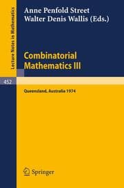 Cover von Combinatorial Mathematics III