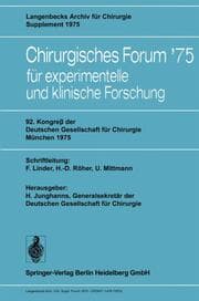 Cover von 92.Kongreß der Deutschen Gesellschaft für Chirurgie, München, 7.-10.Mai 1975