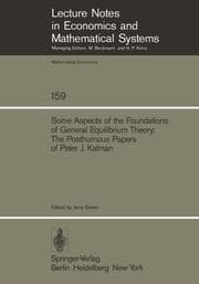 Cover von Some Aspects of the Foundations of General Equilibrium Theory