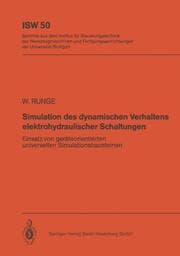 Cover von Simulation des dynamischen Verhaltens elektrohydraulischer Schaltungen