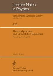 Cover von Thermodynamics and Constitutive Equations