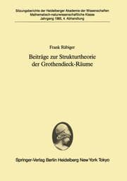 Cover von Beiträge zur Strukturtheorie der Grothendieck-Räume