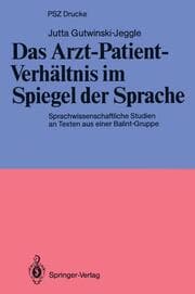 Cover von Das Arzt-Patient-Verhältnis im Spiegel der Sprache