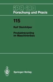 Cover von Produktrecycling im Maschinenbau
