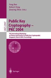 Cover von Public Key Cryptography -- PKC 2004