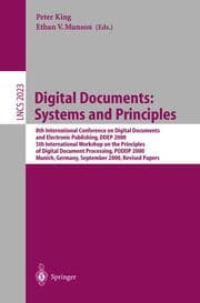 Cover von Digital Documents: Systems and Principles