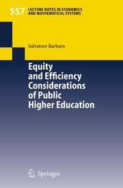 Cover von Equity and Efficiency Considerations of Public Higher Education