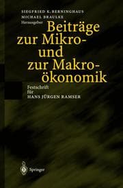 Cover von Beiträge zur Mikro- und zur Makroökonomik