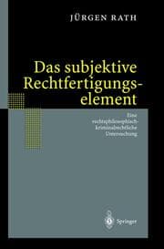 Cover von Das subjektive Rechtfertigungselement