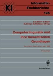 Cover von Computerlinguistik und ihre theoretischen Grundlagen