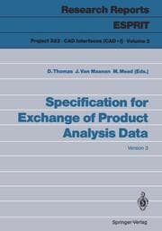 Cover von Specification for Exchange of Product Analysis Data
