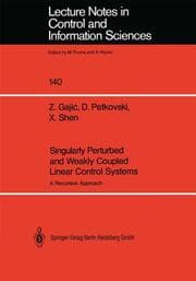 Cover von Singularly Perturbed and Weakly Coupled Linear Control Systems