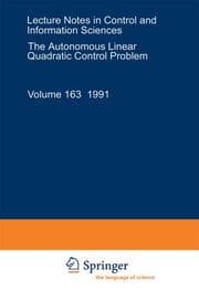 Cover von The Autonomous Linear Quadratic Control Problem
