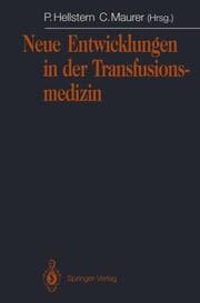 Cover von Neue Entwicklungen in der Transfusionsmedizin