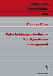 Cover von Entscheidungsorientiertes Konfigurationsmanagement