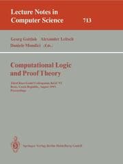 Cover von Computational Logic and Proof Theory