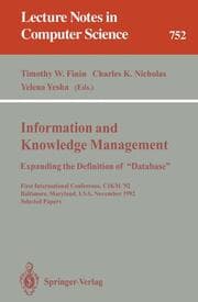 Cover von Information and Knowledge Management: Expanding the Definition of Database