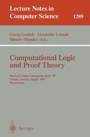 Cover von Computational Logic and Proof Theory