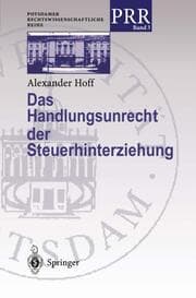 Cover von Das Handlungsunrecht der Steuerhinterziehung