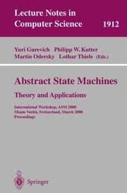 Cover von Abstract State Machines - Theory and Applications