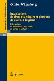Cover von Intersections de deux quadriques et pinceaux de courbes de genre 1