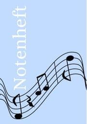 Cover von Notenheft: DIN A5 Notenlinienheft - 44 Seiten mit 12 Notenzeilen / Systeme pro Blatt - Papier 90g/m² - Musikheft mit Notenlinien