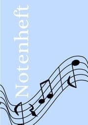 Cover von Notenheft: DIN A5 Notenlinienheft - 200 Seiten mit 12 Notenzeilen / Systeme pro Blatt - Papier 90g/m² - Musikheft mit Notenlinien