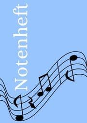Cover von Notenheft: DIN A5 Notenlinienheft - 100 Seiten mit 12 Notenzeilen / Systeme pro Blatt - Papier 90g/m² - Musikheft mit Notenlinien