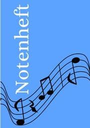 Cover von Notenheft: DIN A5 Notenlinienheft - 100 Seiten mit 12 Notenzeilen / Systeme pro Blatt - Papier 90g/m² - Musikheft mit Notenlinien
