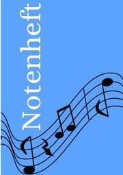 Cover von Notenheft: DIN A5 Notenlinienheft - 300 Seiten mit 12 Notenzeilen / Systeme pro Blatt - Papier 90g/m² - Musikheft mit Notenlinien