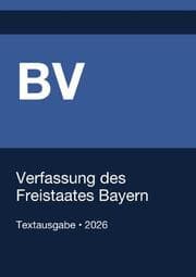 Cover von BV - Verfassung des Freistaates Bayern 2026