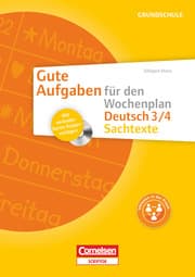 Cover von Gute Aufgaben für den Wochenplan - Deutsch: Sachtexte 3/4