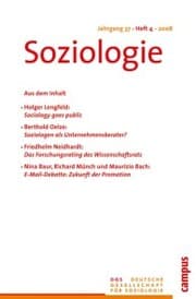 Cover von Soziologie 4.2008