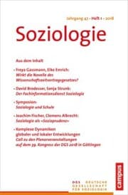 Cover von Soziologie 1/2018